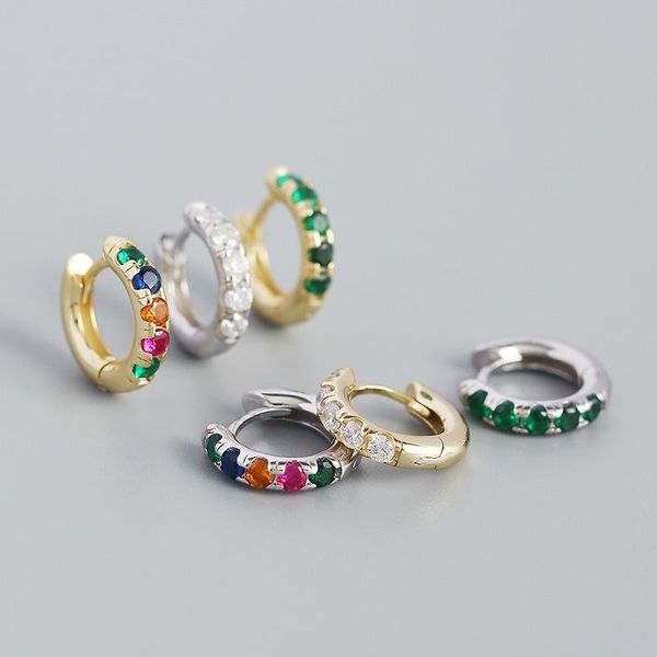 hoop & huggie 925 sterling silver earring fashion colored zircon green white ear ring round bone temperament woman girl jewel, Golden;silver
hoop & huggie 925 sterling silver earring fashion colored zircon green white ear ring round bone temperament woman girl jewel, Golden;silver