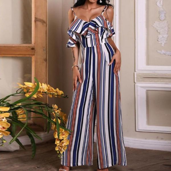 women's jumpsuits & rompers jumpsuit women summer 2021 korean version elegant casual sleeveless sling ladies stripe ruffled flounce lon, Black;white
women's jumpsuits & rompers jumpsuit women summer 2021 korean version elegant casual sleeveless sling ladies stripe ruffled flounce lon, Black;white