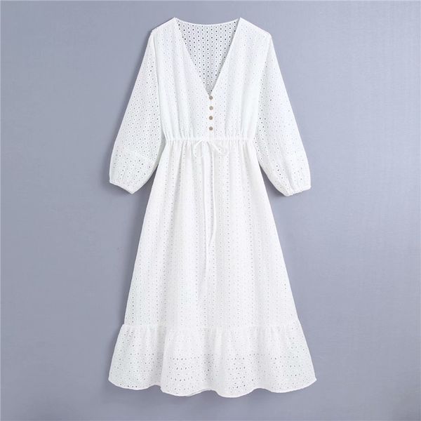 evfer women spring fashion embroidery hollow out za white lace long dress chic lady elegant puff sleeve high waist slim dresses 210421, Black;gray
evfer women spring fashion embroidery hollow out za white lace long dress chic lady elegant puff sleeve high waist slim dresses 210421, Black;gray