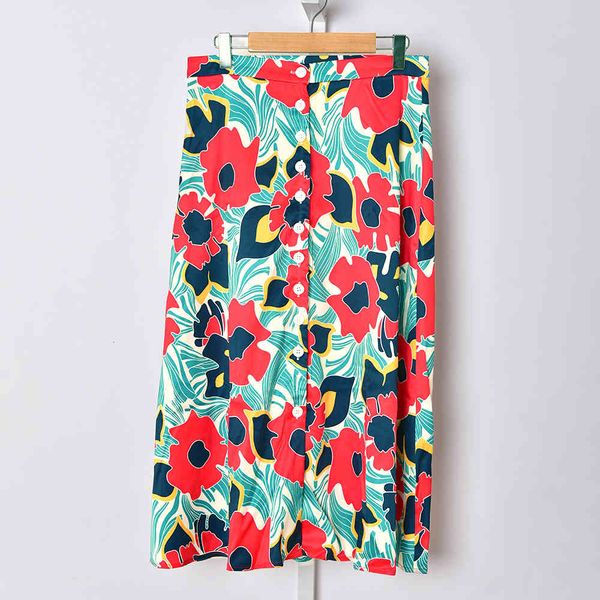 skirts women single-breasted split floral printed prairie chic high waist french midi skirt, Black
skirts women single-breasted split floral printed prairie chic high waist french midi skirt, Black