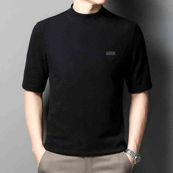 autumn winter german short sleeve t-shirt 21 middle-aged and young half high collar men's double-sided veet bottomed, White;black
autumn winter german short sleeve t-shirt 21 middle-aged and young half high collar men's double-sided veet bottomed, White;black