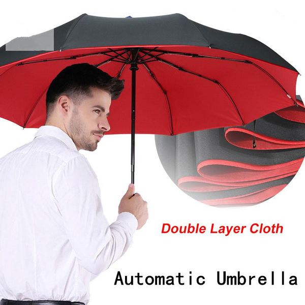 umbrellas 1pc double layer windproof women's automatic umbrella ten bone three folding men's business female male parasol
umbrellas 1pc double layer windproof women's automatic umbrella ten bone three folding men's business female male parasol