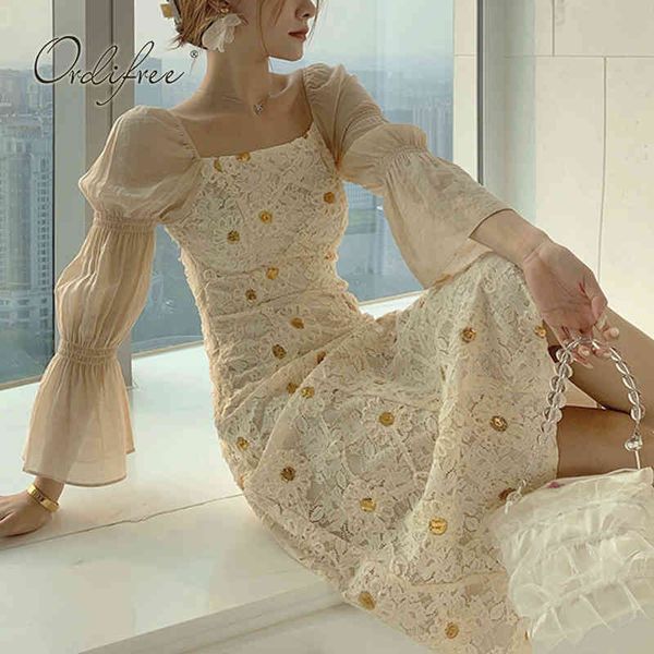 summer vintage women midi party long sleeve floral embroidery white lace dress 210415, Black;gray
summer vintage women midi party long sleeve floral embroidery white lace dress 210415, Black;gray