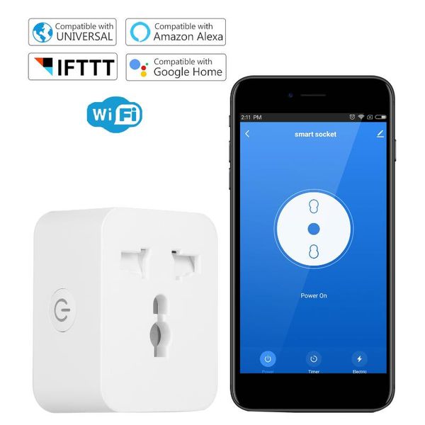 smart home control universal wifi plug socket compatible with alexa google no hub required app remote timer switch outlet 10a
smart home control universal wifi plug socket compatible with alexa google no hub required app remote timer switch outlet 10a