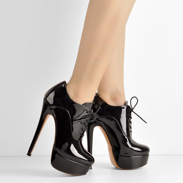 women's platform ankle booties high heels lace up stiletto black and red lady boots plus size us5~us15
women's platform ankle booties high heels lace up stiletto black and red lady boots plus size us5~us15
