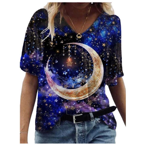 moon fairy tale women print t shirt summer v-neck loose plus size shirt casual short sleeve plant flowers streetwear, White
moon fairy tale women print t shirt summer v-neck loose plus size shirt casual short sleeve plant flowers streetwear, White