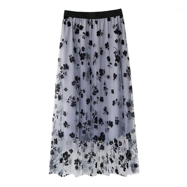skirts women's a-line skirt in spring and summer of 2021 flocking floral thin mesh medium length anti light, Black
skirts women's a-line skirt in spring and summer of 2021 flocking floral thin mesh medium length anti light, Black