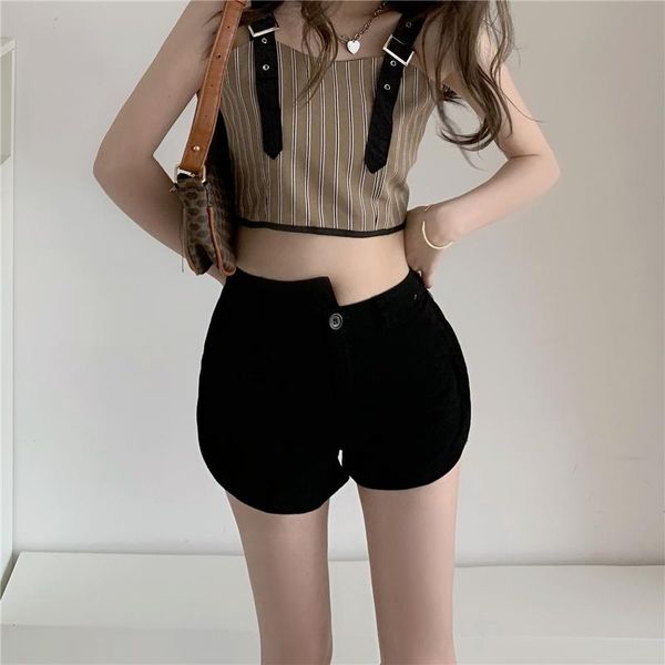 women's shorts ytx1954 summer korean version of 2021 high waist slim design irregular casual, White;black
women's shorts ytx1954 summer korean version of 2021 high waist slim design irregular casual, White;black