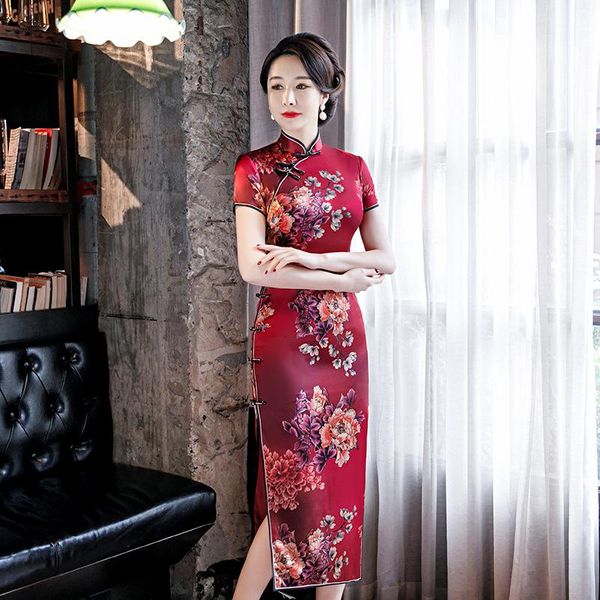 chinese traditional classic mandarin collar qipao novelty print flower elegant women cheongsam slim long vestidos plus size ethnic clot, Red
chinese traditional classic mandarin collar qipao novelty print flower elegant women cheongsam slim long vestidos plus size ethnic clot, Red