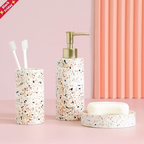 resin bathroom accessories set terrazzo soap dispenser dish toothbrush holder cup washing tools household toilet fittings bath accessory
resin bathroom accessories set terrazzo soap dispenser dish toothbrush holder cup washing tools household toilet fittings bath accessory