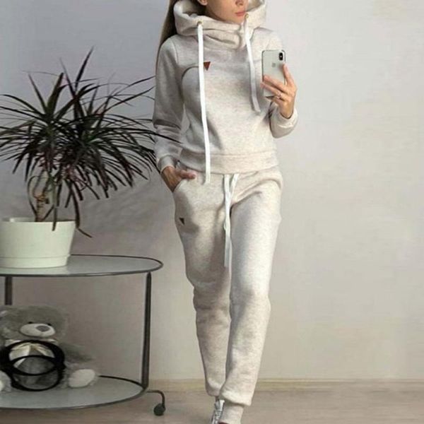 women's two piece pants spring casual warm fleece hoodies suit women 2 pcs set and trousers leisure tracksuit sports outfits, White
women's two piece pants spring casual warm fleece hoodies suit women 2 pcs set and trousers leisure tracksuit sports outfits, White