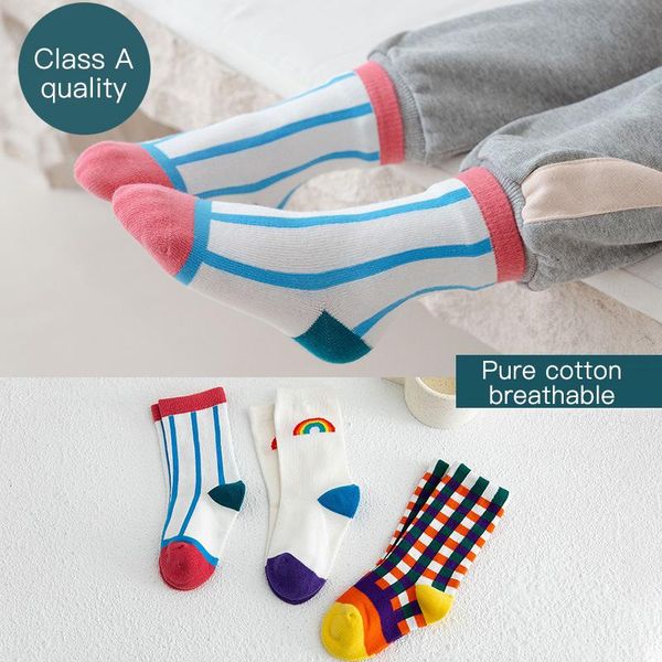 socks 3pcs children's striped fashion trend rainbow boys girls machine colorful children, Pink;yellow
socks 3pcs children's striped fashion trend rainbow boys girls machine colorful children, Pink;yellow