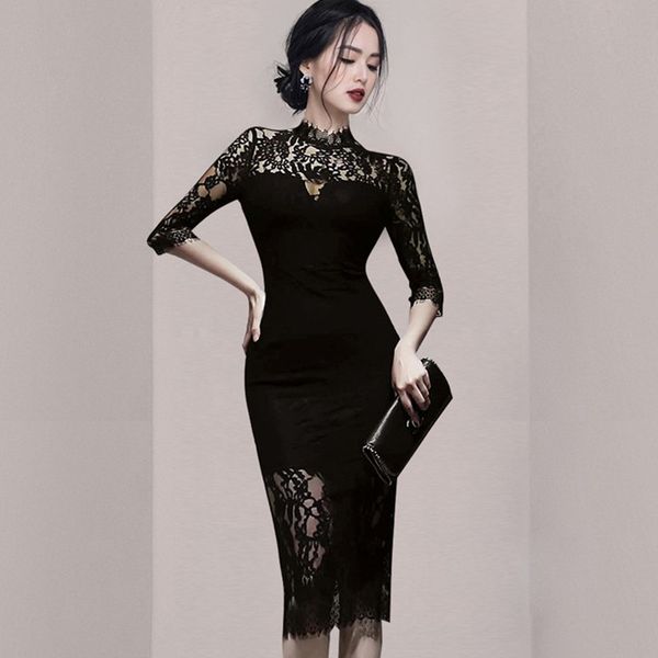 zawfl o-neck lace bodycon dress women korean style sheath pencil dresses ol hollow ruched draped vestido 210525, Black;gray
zawfl o-neck lace bodycon dress women korean style sheath pencil dresses ol hollow ruched draped vestido 210525, Black;gray