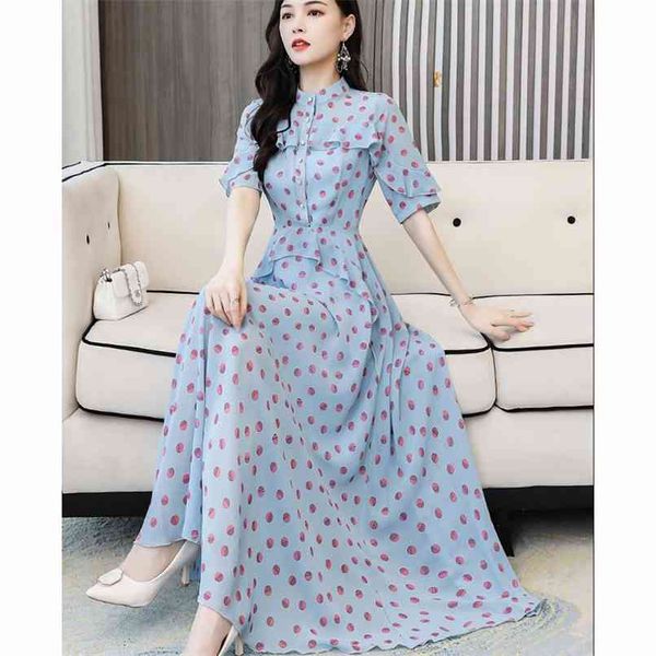 spring summer dot chiffon sweet maxi dresses 3xl plus size vintage runway midi elegant women bodycon party vestidos 210528, Black;gray
spring summer dot chiffon sweet maxi dresses 3xl plus size vintage runway midi elegant women bodycon party vestidos 210528, Black;gray