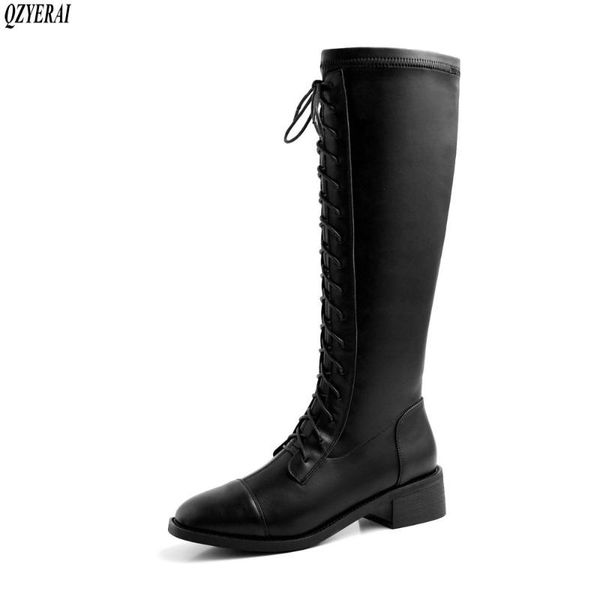 boots qzyerai style ladies knee genuine leather riding women's side zipper autumn and winter shoes, Black
boots qzyerai style ladies knee genuine leather riding women's side zipper autumn and winter shoes, Black