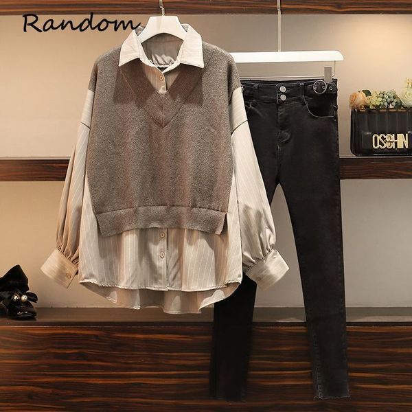 women's two piece pants plus size 4xl women trousers suit sweater shirt and elastic jean pant set office ladies winter clothing female, White
women's two piece pants plus size 4xl women trousers suit sweater shirt and elastic jean pant set office ladies winter clothing female, White