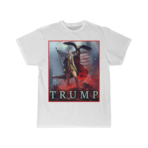 trump 2020 washington super patriot men's short sleeve tee, White;black