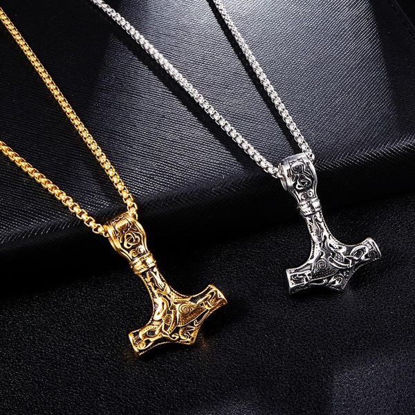 retro gothic viking raytheon hammer pendant domineering punk men carved flower necklace trend motorcycle party jewelry necklaces, Silver
retro gothic viking raytheon hammer pendant domineering punk men carved flower necklace trend motorcycle party jewelry necklaces, Silver