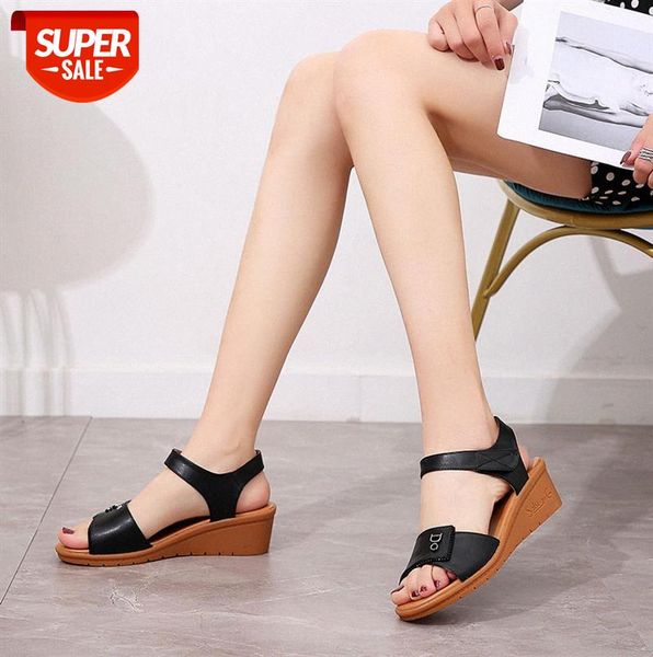 layer cowhide wedge heel women's shoes leather sandals student net red women #on6c, Black
layer cowhide wedge heel women's shoes leather sandals student net red women #on6c, Black