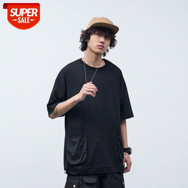 summer round neck t-shirt street hip-hop two-color mesh pocket personality short-sleeved men #mv5r, White;black
summer round neck t-shirt street hip-hop two-color mesh pocket personality short-sleeved men #mv5r, White;black