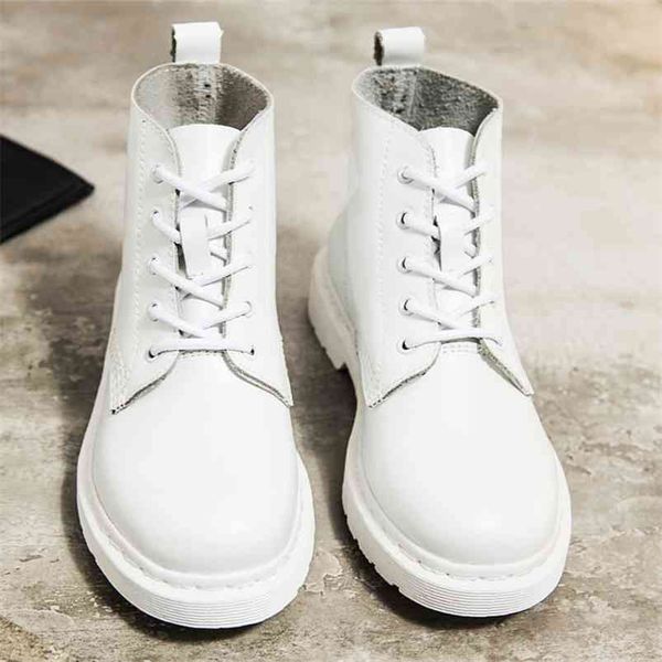 genuine leather boots women white ankle boots motorcycle boots female autumn winter shoes woman punk botas mujer spring 210914, Black
genuine leather boots women white ankle boots motorcycle boots female autumn winter shoes woman punk botas mujer spring 210914, Black
