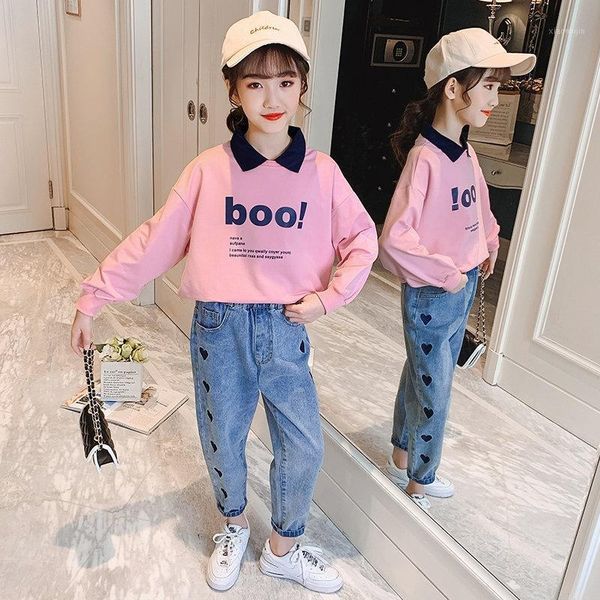 clothing sets fashionable teens clothes for big girls age 6 8 10 12 14yrs sweatshirt + heart print jeans two pieces outfits style, White
clothing sets fashionable teens clothes for big girls age 6 8 10 12 14yrs sweatshirt + heart print jeans two pieces outfits style, White