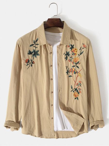 men's casual shirts lapel printed long sleeve shirt fall fashion japanese button embroidered 2021, White;black
men's casual shirts lapel printed long sleeve shirt fall fashion japanese button embroidered 2021, White;black