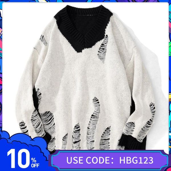 men's sweaters harajuku hit color men autumn o-neck all-match hipster high street long sleeve pullover jumper hole patchwork sweater, White;black
men's sweaters harajuku hit color men autumn o-neck all-match hipster high street long sleeve pullover jumper hole patchwork sweater, White;black