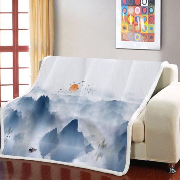 blankets chinese style sherpa fleece blanket landscape painting bed cover soft warm winter plush bedspread for child adults
blankets chinese style sherpa fleece blanket landscape painting bed cover soft warm winter plush bedspread for child adults