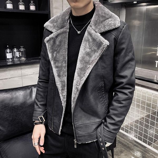 men's fur & faux winter clothes male self-cultivation men jacket thickening cotton imitate leather loose coat jaqueta masculina couro, Black
men's fur & faux winter clothes male self-cultivation men jacket thickening cotton imitate leather loose coat jaqueta masculina couro, Black