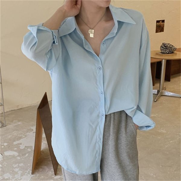 women's blouses & shirts office lady gentle lapel femme ol oversize solid new girls chic short sleeves summer qs33, White
women's blouses & shirts office lady gentle lapel femme ol oversize solid new girls chic short sleeves summer qs33, White