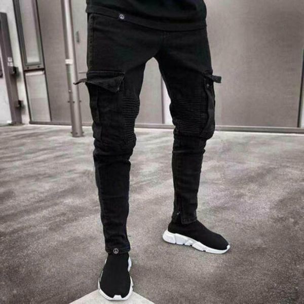 men's pants long pencil ripped jeans slim spring hole fashion thin skinny men hiphop trousers clothes clothing, Black
men's pants long pencil ripped jeans slim spring hole fashion thin skinny men hiphop trousers clothes clothing, Black