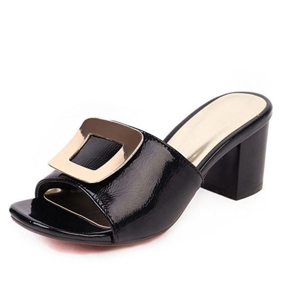 slippers summer women slides open toe metal buckle high heels sandal female leisure beach pink white flip flops size 41 42 43, Black
slippers summer women slides open toe metal buckle high heels sandal female leisure beach pink white flip flops size 41 42 43, Black