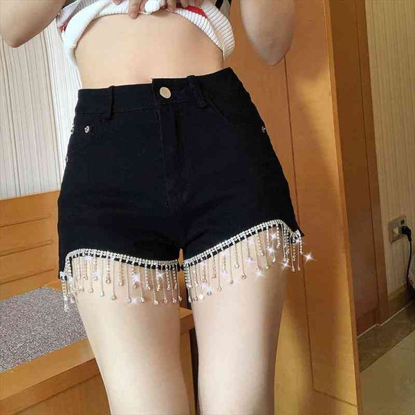 spring summer rhinestone heavy women shorts tassels nail diamond beads high thin waist black denim white jeans, White;black
spring summer rhinestone heavy women shorts tassels nail diamond beads high thin waist black denim white jeans, White;black