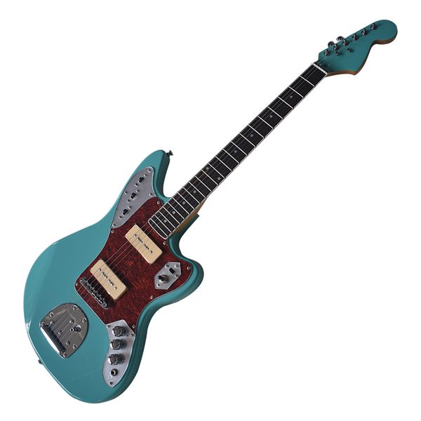 6 strings blue basswood electric guitar with rosewood fretboard,red pearl pickguard,customizable
6 strings blue basswood electric guitar with rosewood fretboard,red pearl pickguard,customizable