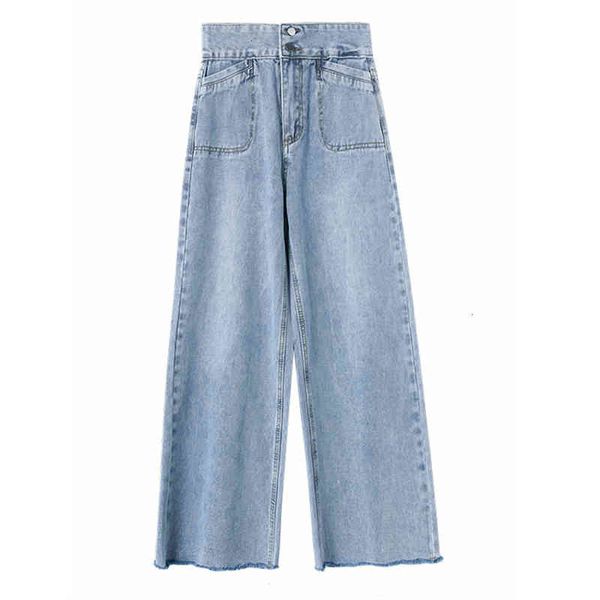 women's jeans fashion women blue wide leg vintage high waist pockets trousers female casual boyfriend denim pants vaqueros mujer l
women's jeans fashion women blue wide leg vintage high waist pockets trousers female casual boyfriend denim pants vaqueros mujer l