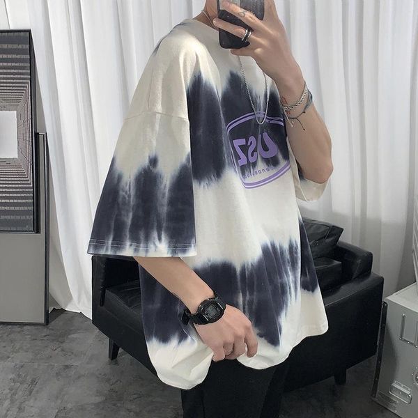 men's t-shirts tie dye t shirt for men summer oversized loose short sleeve o neck casual fashion cool harajuku hip cotton clothing, White;black
men's t-shirts tie dye t shirt for men summer oversized loose short sleeve o neck casual fashion cool harajuku hip cotton clothing, White;black