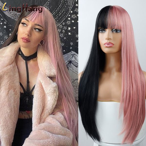 long straight synthetic wigs black to pink golden hair wigs with bangs for woman afro high density heat resistant wigsfactory direct
long straight synthetic wigs black to pink golden hair wigs with bangs for woman afro high density heat resistant wigsfactory direct