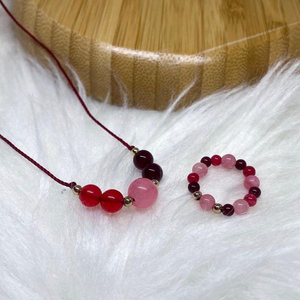 earrings & necklace women ring carnelian beads decoration rose quartz natural stones jewelry set handmade adjustable accessories teen girl, Silver
earrings & necklace women ring carnelian beads decoration rose quartz natural stones jewelry set handmade adjustable accessories teen girl, Silver