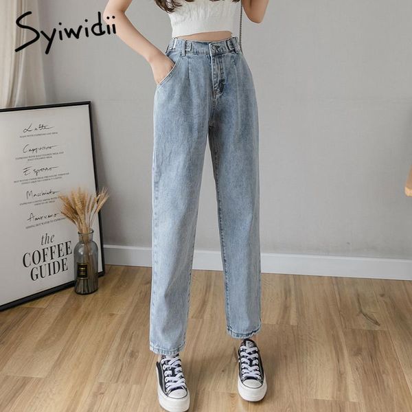 women's jeans syiwidii mom women elastic high waist plus size vintage streetwear denim pants blue washed harem fashion 2021
women's jeans syiwidii mom women elastic high waist plus size vintage streetwear denim pants blue washed harem fashion 2021