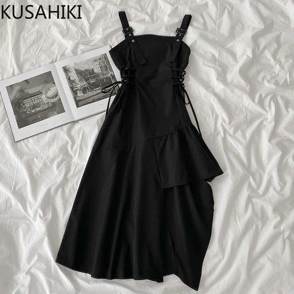 kusahiki irregular ruffle women sling dress bandage slim waist elegant vestidos femme spring vestido de mujer 6g088 210602, Black;gray
kusahiki irregular ruffle women sling dress bandage slim waist elegant vestidos femme spring vestido de mujer 6g088 210602, Black;gray
