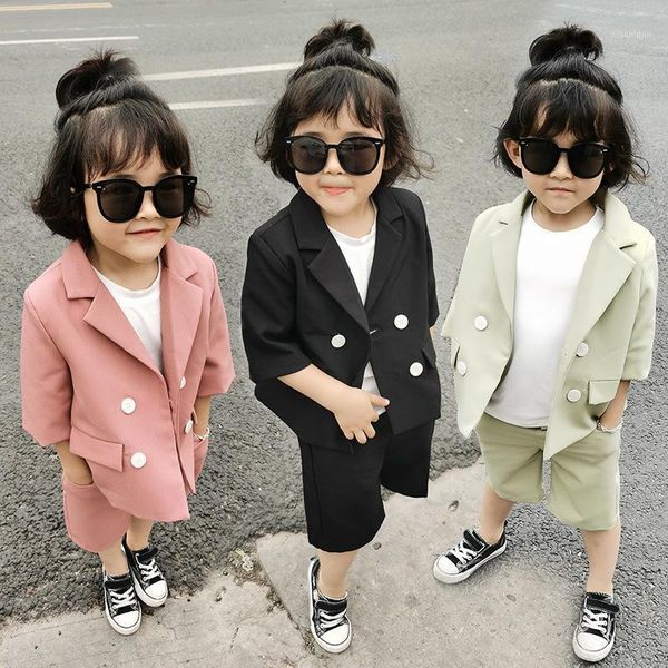 sweet girls summer blazer+shorts 2pcs clothing set princess kids uniforms party suit children performance graduation dress sets, White
sweet girls summer blazer+shorts 2pcs clothing set princess kids uniforms party suit children performance graduation dress sets, White