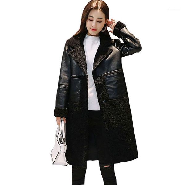 women's wool & blends winter lambswool women long coat 2021 large-size thicker female woolen leather fashion jacket manteau femme hiver, Black
women's wool & blends winter lambswool women long coat 2021 large-size thicker female woolen leather fashion jacket manteau femme hiver, Black