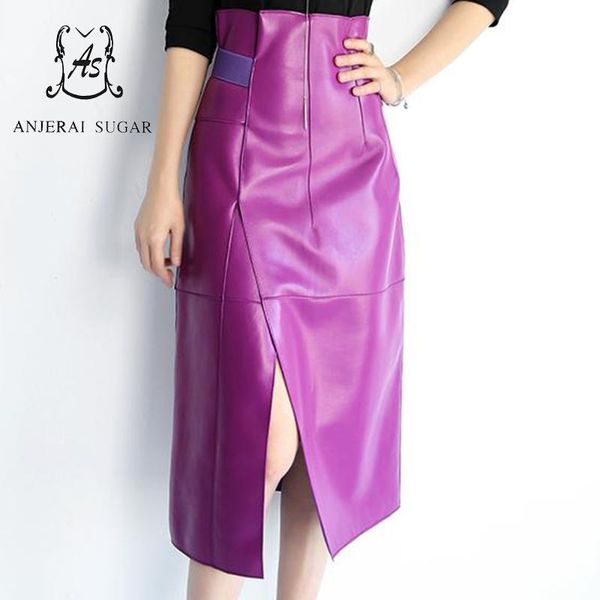 skirts autumn winter women genuine leather skirt high waist violet black forking sheepskin package hip a line long-skirt
skirts autumn winter women genuine leather skirt high waist violet black forking sheepskin package hip a line long-skirt