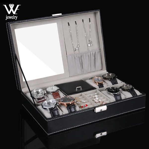 jewelry pouches, bags we leather 8 grid slots with mirror watches storage box ring stud bracelet necklace big space organizer display case, Pink;blue
jewelry pouches, bags we leather 8 grid slots with mirror watches storage box ring stud bracelet necklace big space organizer display case, Pink;blue