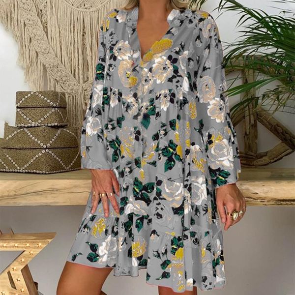 casual dresses boho style floral print mini dress women 2021 summer autumn long sleeved pleated shirt female beach, Black;gray
casual dresses boho style floral print mini dress women 2021 summer autumn long sleeved pleated shirt female beach, Black;gray