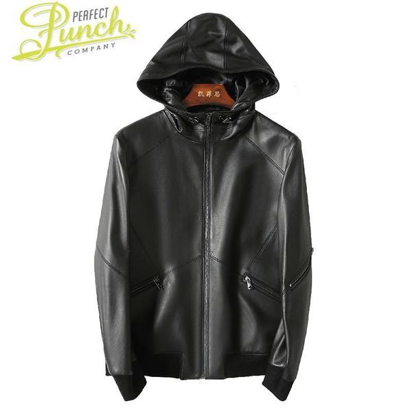 men's leather & faux sheepskin coat hooded genuine jacket men bomber jackets chaqueta cuero hombre kj2179, Black
men's leather & faux sheepskin coat hooded genuine jacket men bomber jackets chaqueta cuero hombre kj2179, Black