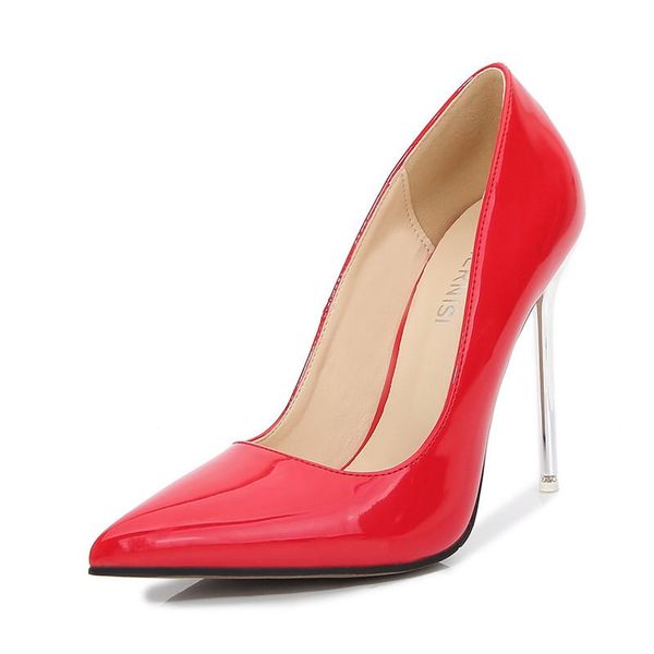 dress shoes fashion pointed toe large size high heels nightclub metal heel single stiletto, Black
dress shoes fashion pointed toe large size high heels nightclub metal heel single stiletto, Black
