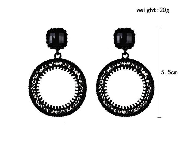 fashion bling hoop earrings for women shiny crystal hollow round circle ear jewelry gift wedding brincos dangle & chandelier, Silver
fashion bling hoop earrings for women shiny crystal hollow round circle ear jewelry gift wedding brincos dangle & chandelier, Silver