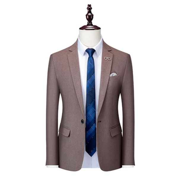 men's suits & blazers brand clothing casual blazer men jackets solid color single button lapel slim suit outwear coat, White;black
men's suits & blazers brand clothing casual blazer men jackets solid color single button lapel slim suit outwear coat, White;black